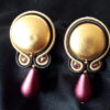 Orecchini Goccia Bordeaux - immagine 2